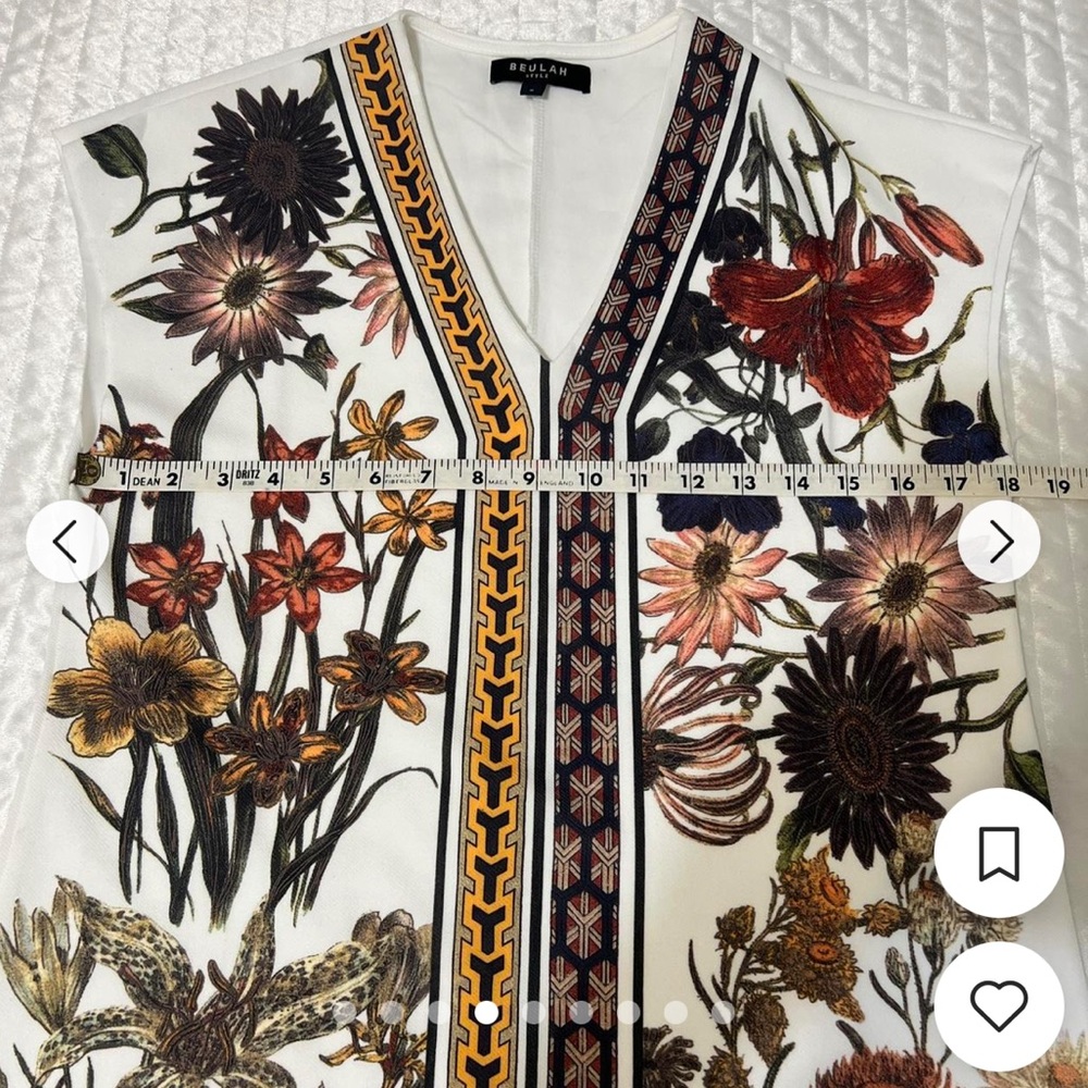 Beulah Mini Floral Print Shift Dress Multicolor Size Small - Picture 6 of 8